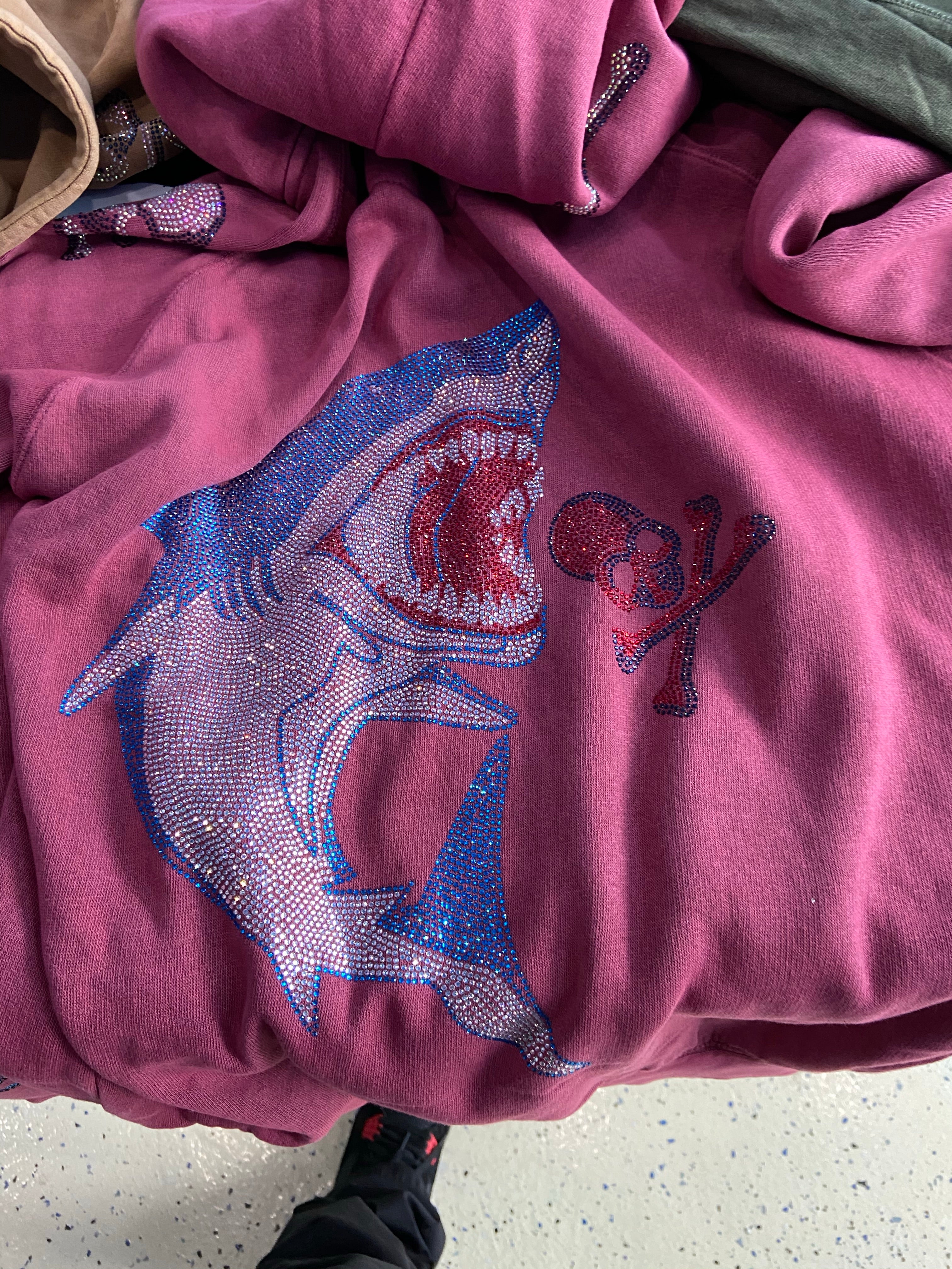 Colored Studded Hoodies